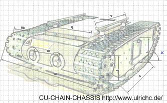 Cu-Chain-Chassis Kettenfahrwerk