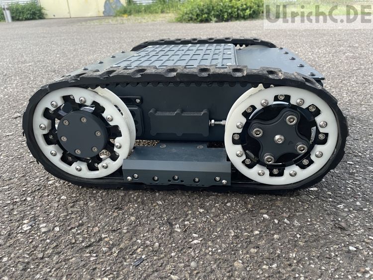 Roboter Kettenfahrzeug Seitenansicht