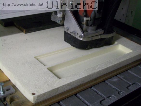 Akkuhalterung gefräst