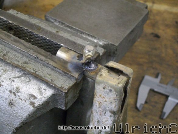 Kolbenkopf verschweißt