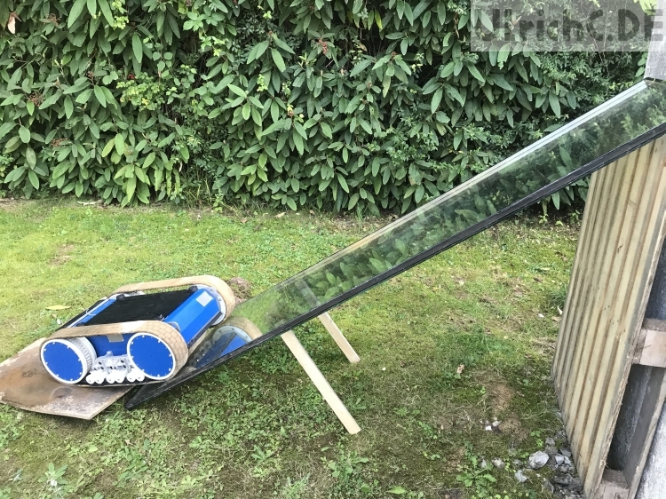 Roboter Glasplatte Steigungen Befahren
